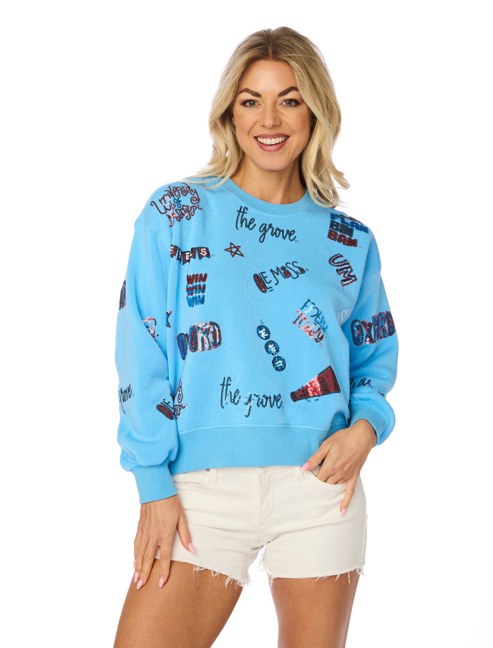 Stewart Simmons - Wholesale Sweatshirt - Women's - The Ole Miss Sequin Spirit Sweatshirt