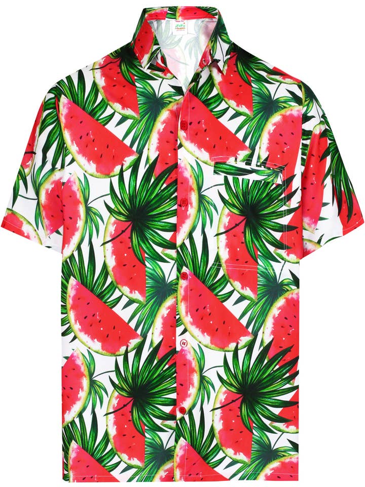 Chemises de plage HAPPY BAY pour homme pour les fêtes de fin d'année, 6XL, rouge pour la vente par LA LEELA \ HAPPY BAY