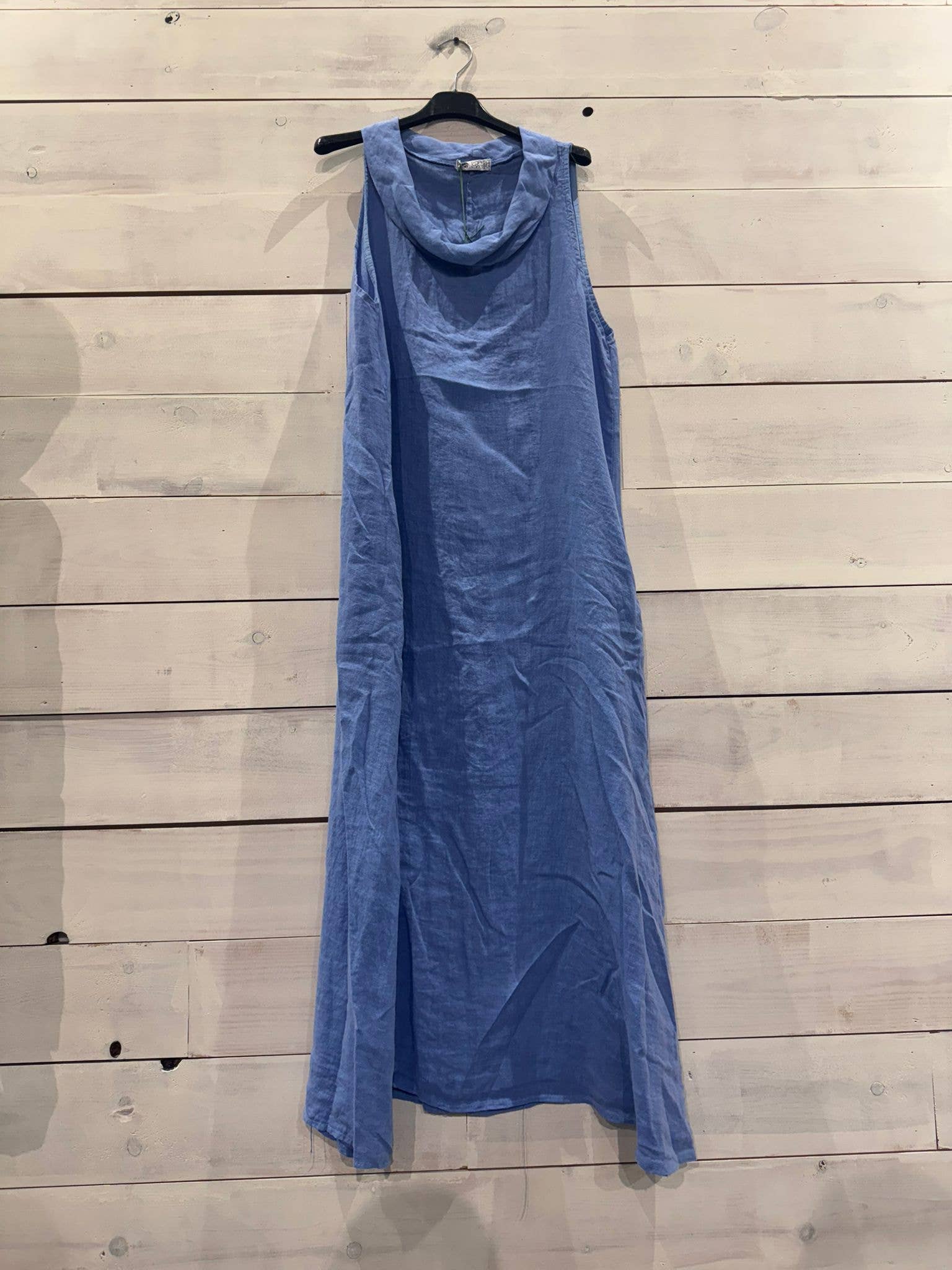 Linos y Textiles - Venta al por mayor Vestido - Mujer - REF 25396 VESTIDO LINO 100% CUELLO BARCA SIN MANGA9