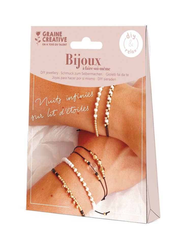 Schmuck-Set in Gold und Schwarz für den Großhandel von Graine Créative