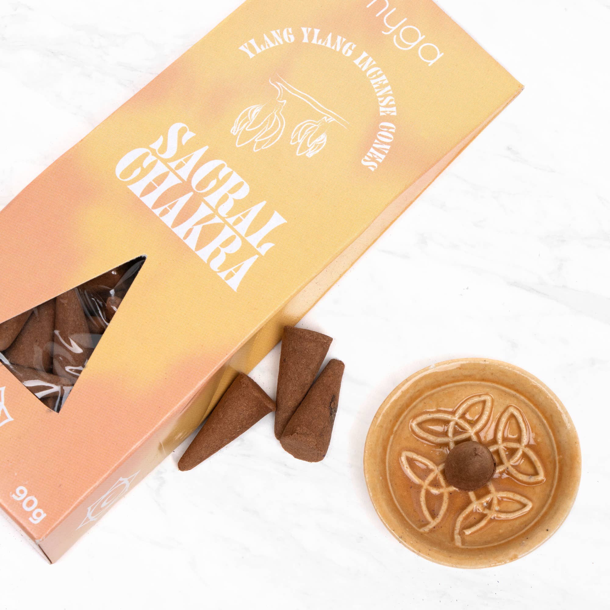 Myga - Vente Encens - Cônes d'encens Chakra & Chance avec support - Présentoir complet11