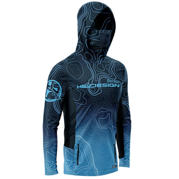 Hooded performance T-shirt Bathimetry for wholesale by Hotspot Design