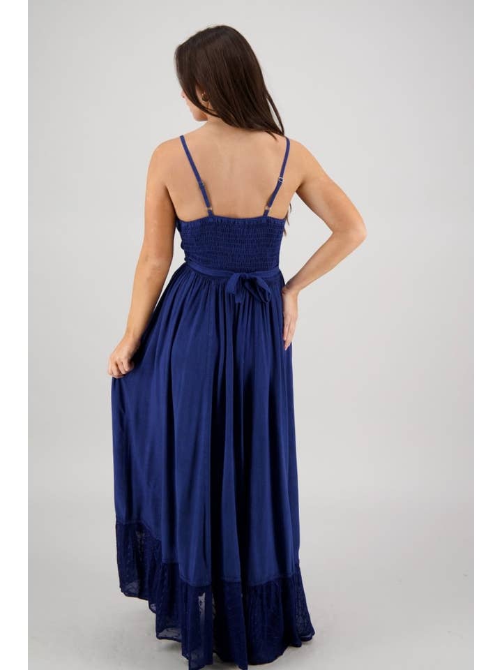 Advance Apparels - Wholesale Dress - Women's - Sheer Hem Smocked Maxi Dress ADL-2532427