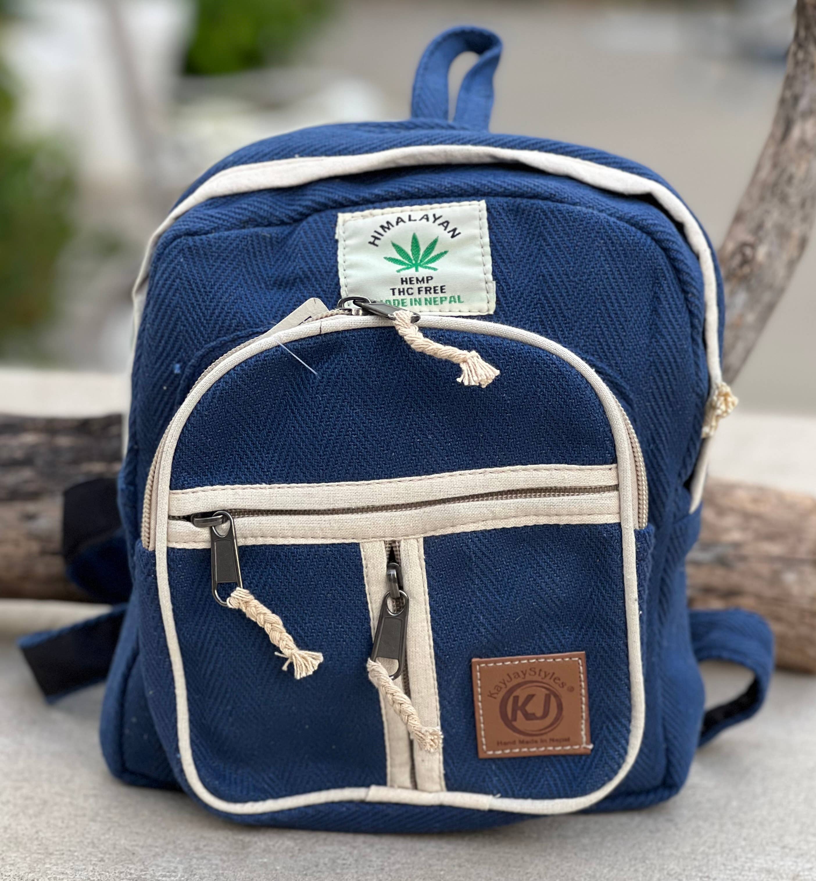 Lungta Imports - Wholesale Backpack - Women's - Handmade Lightweight Natural Hemp Himalayan Nepal Minipack16