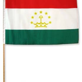 Tajikistan 12in x 18in Mounted Flag for wholesale by 1-800 Flags