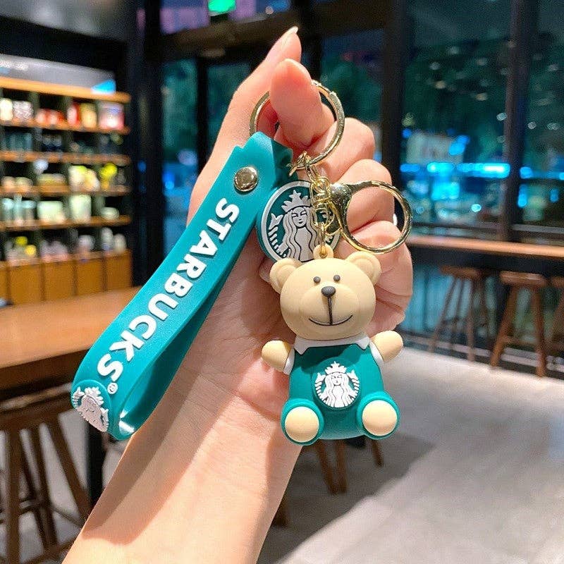 FurDecoration - Wholesale Keychain - Women's - Starbucks Milk Tea Cup Bear Keychain Ornament9