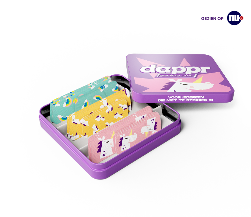 Dappr – Großhandel Pflaster/Verbände – UNICORN Pflaster in drei fröhlichen Mustern0