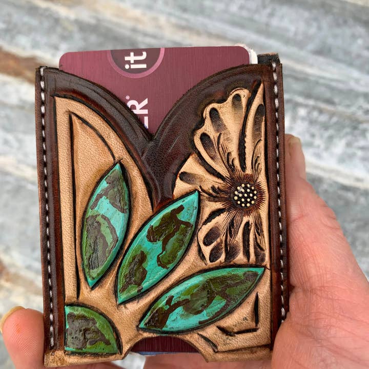 The Rodeo Rose – Engroshandel Tegnebog – til mænd – Forlomme Håndlavet Læderpung Cowgirl Rodeo Western Cowboy3