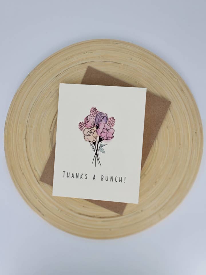 Merci une carte Bunch pour la vente par Covered With Art