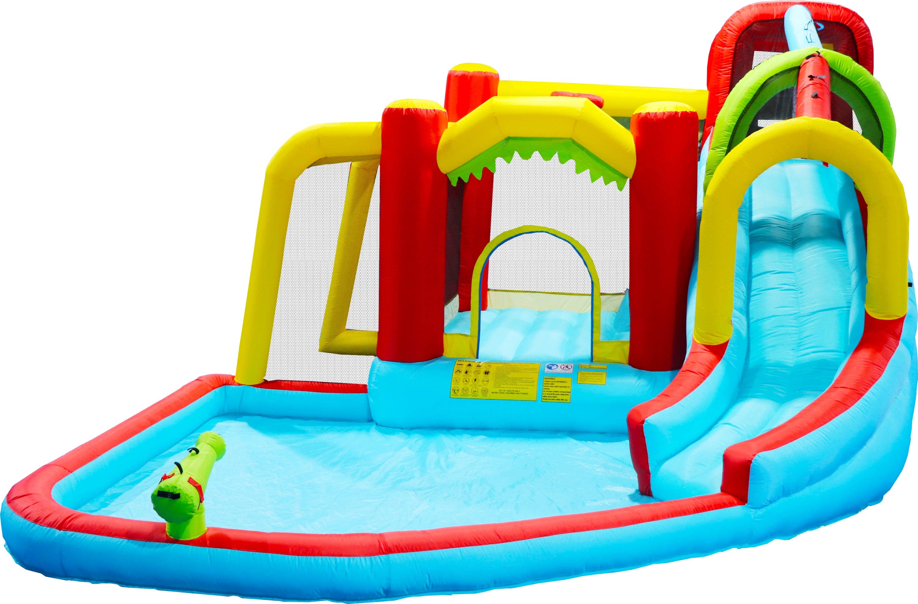39F Inc. - Wholesale Inflatables - 7-in-1 Inflatable Water Park Bounce House – Slide, Pool 17
