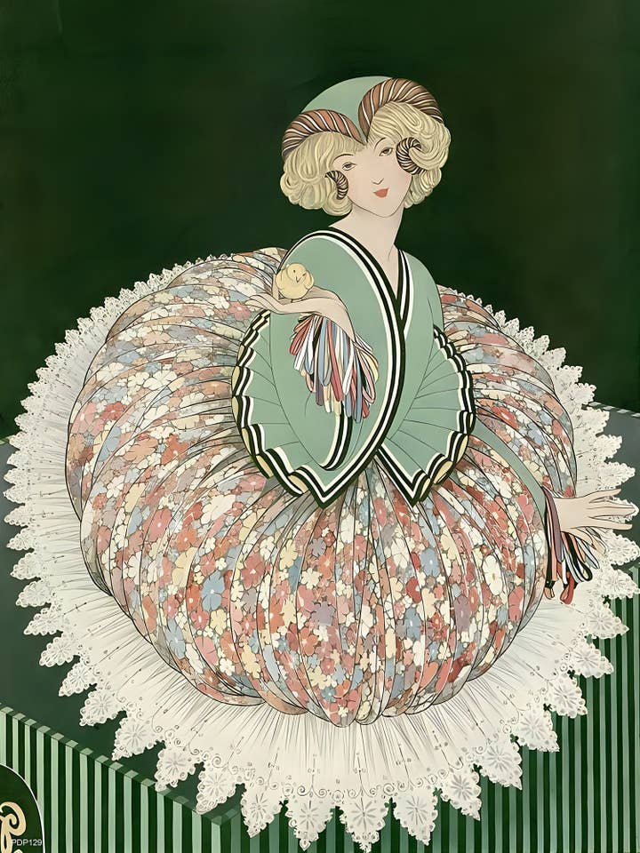 George Wolfe Plank Fashion Art Print featured on Vogue April 1916 for wholesale by On The Wall Art Ltd