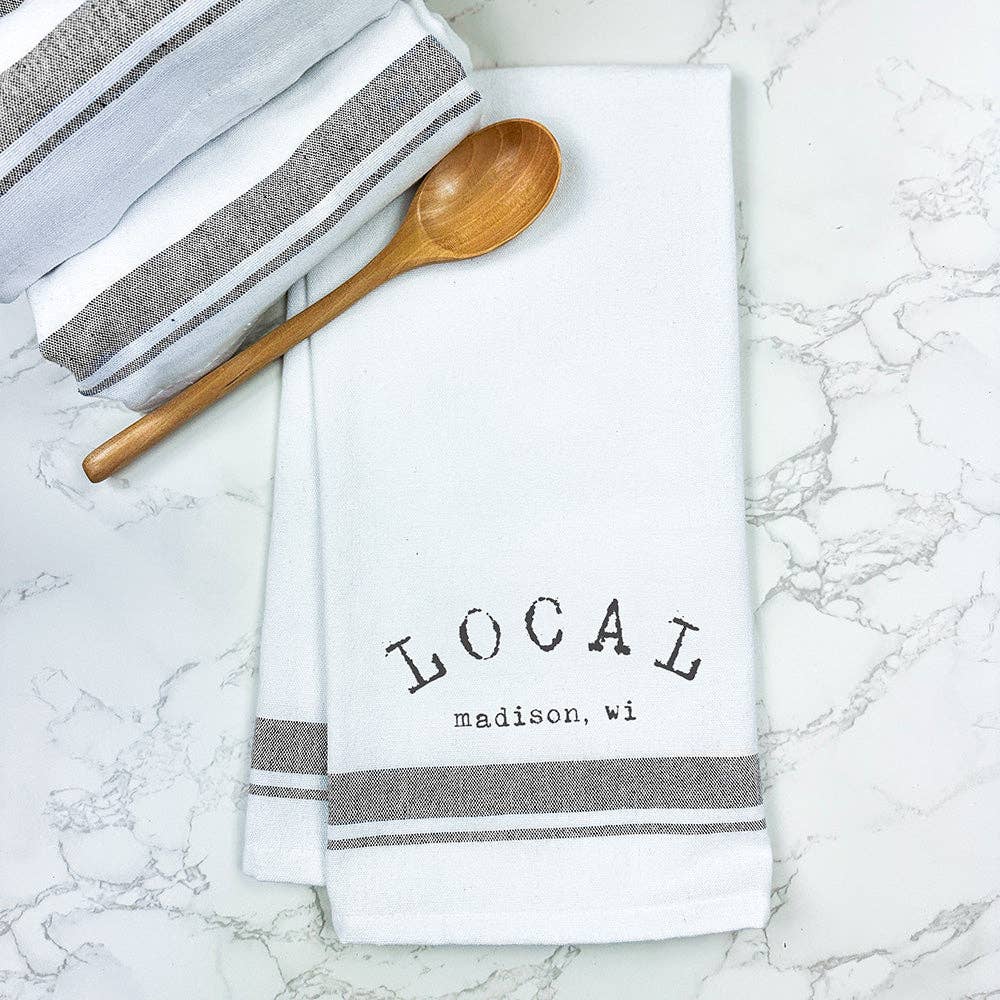 Indigo Tangerine - Wholesale Tea Towel - Postmark Stamp - Custom Premium Farmhouse Towel3
