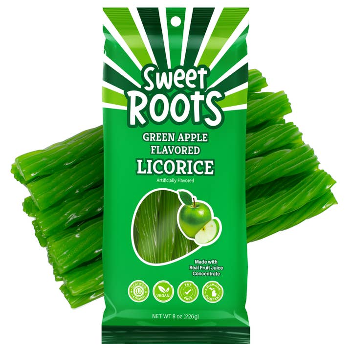 Eat Play Happy, Inc - Vente Réglisse - Réglisse aux pommes vertes Sweet Roots (8 oz)