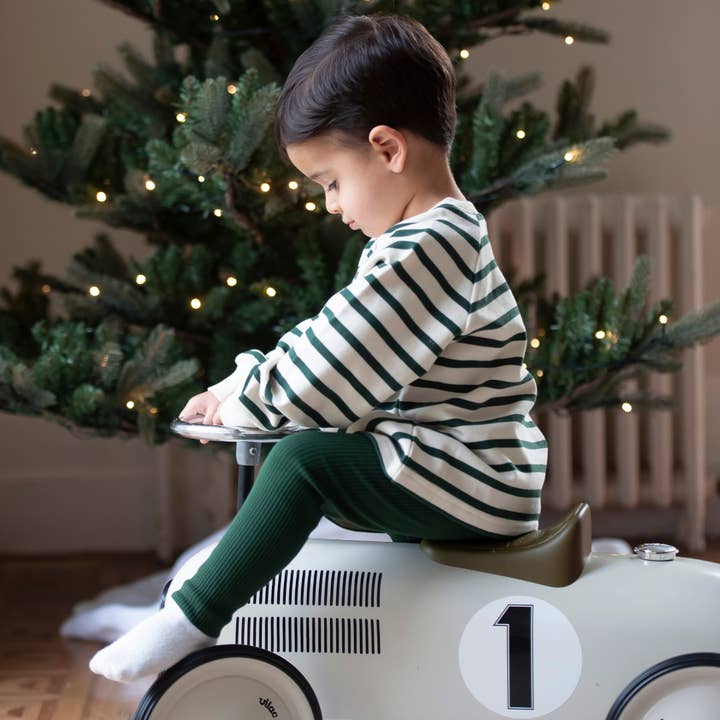 *WHOLESALE* Ribbed Leggings - Bottle Green for wholesale by Little Prince & Sister London