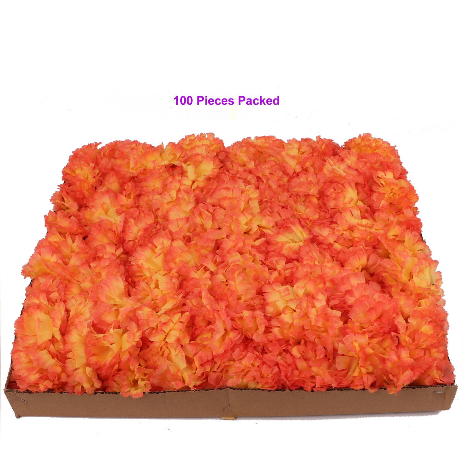 Larksilk - Venta al por mayor Flores artificiales - Pinzas de clavel artificiales, paquete de 100 unidades, 5 pulgadas de largo y 3.5 pulgadas de ancho0