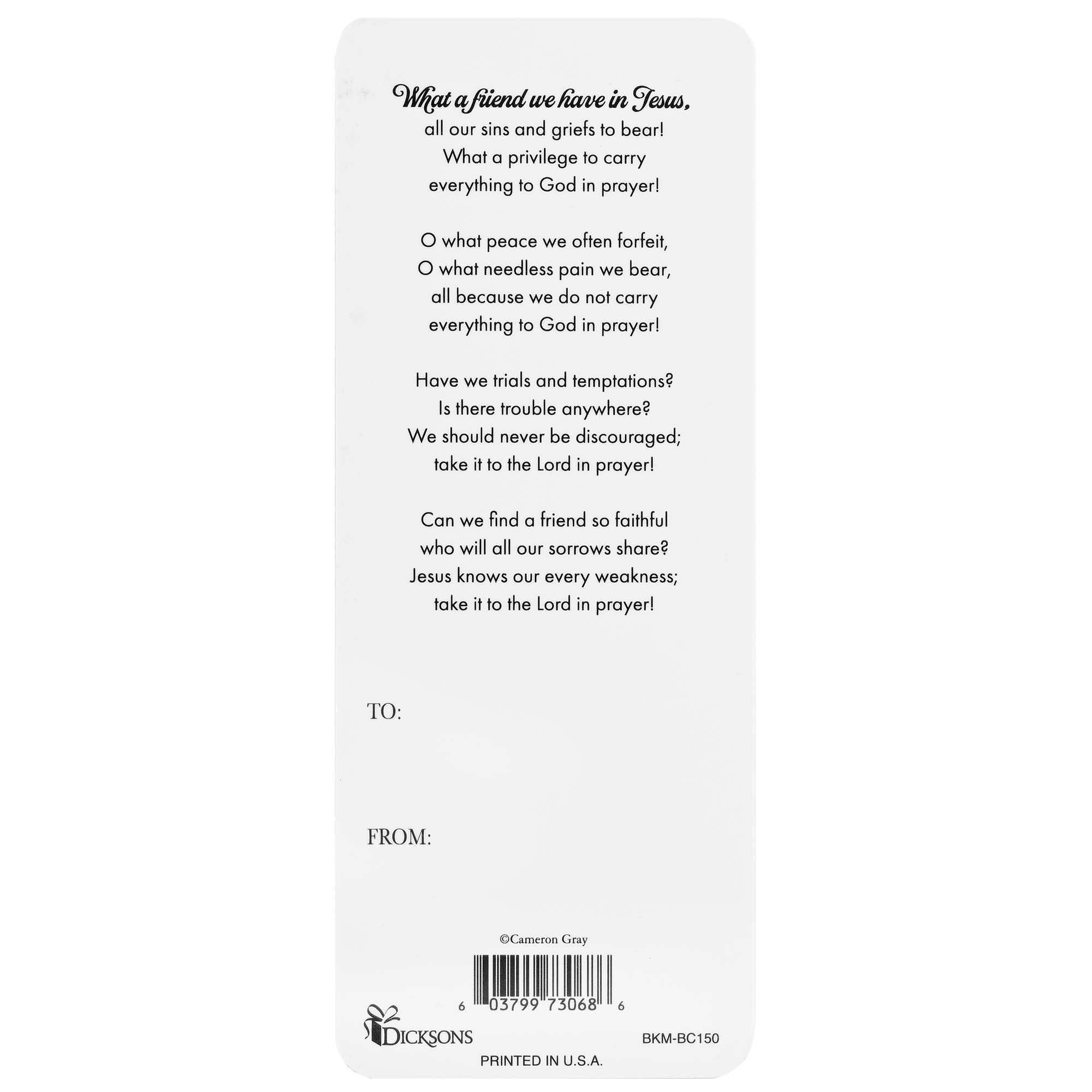 Dicksons - Wholesale Bookmark - Bookcard What A Friend We Have In Jesus1
