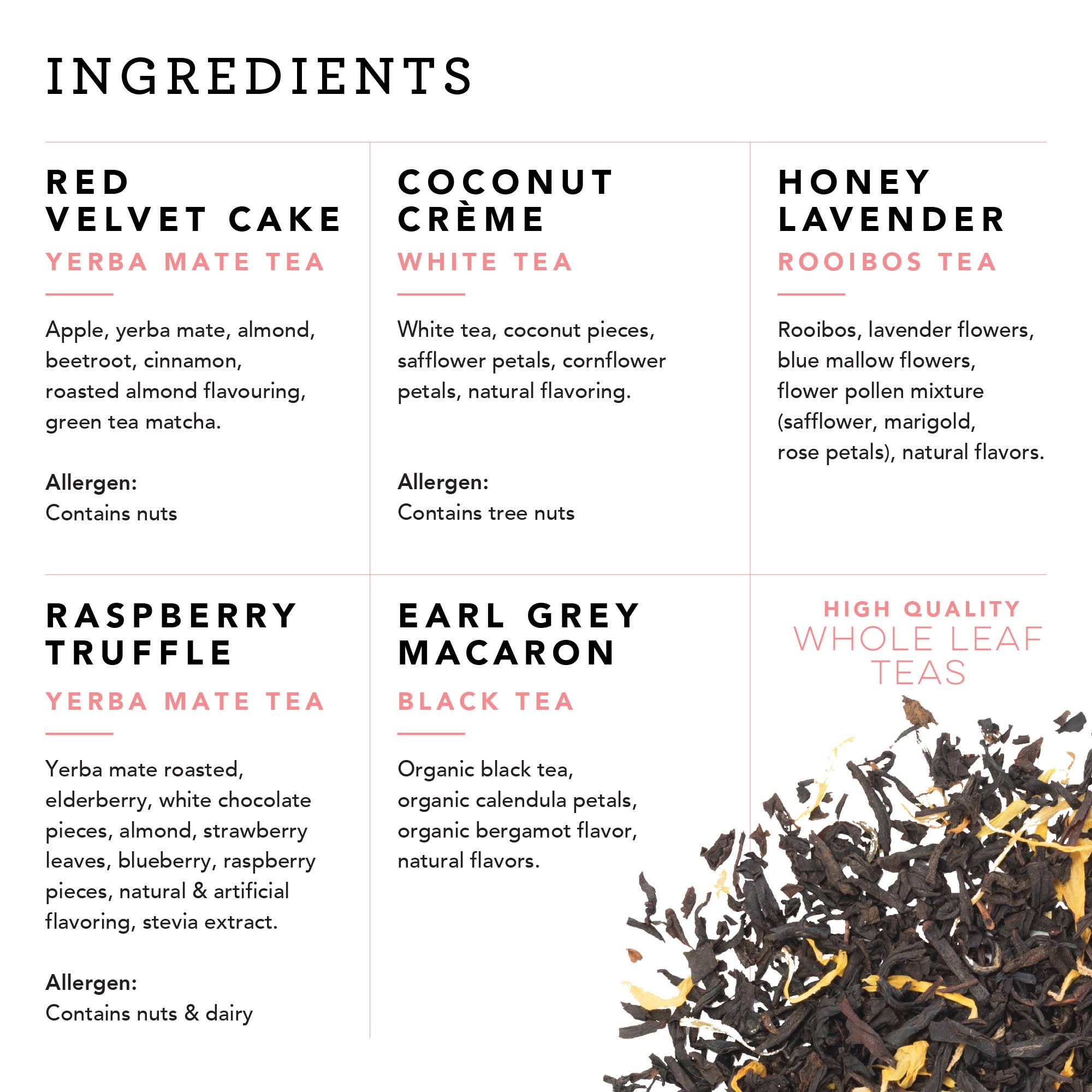 Pinky Up - Wholesale Loose Tea - Flavored Loose Leaf Tea Gift Set 5 Flavor Assortment7