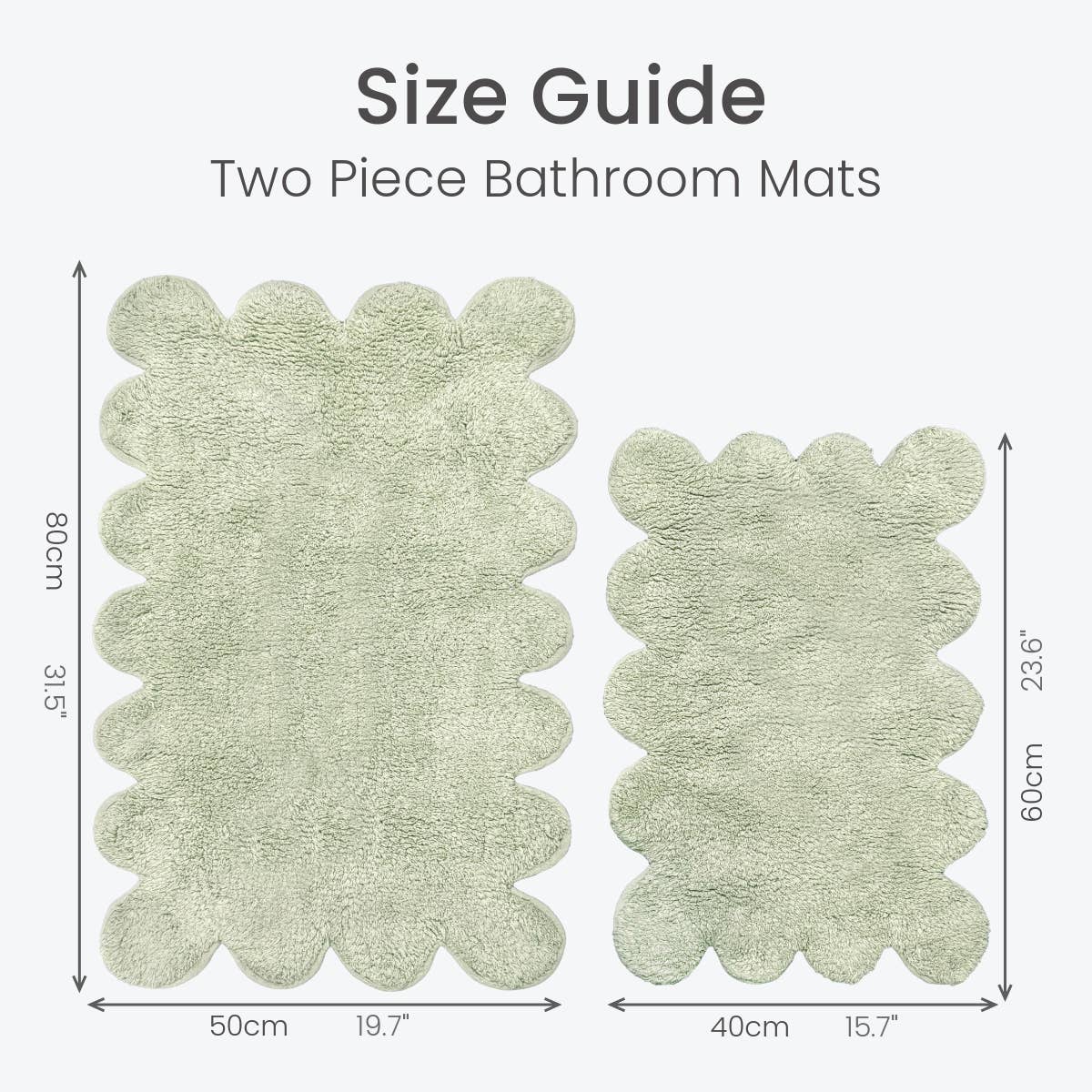 Allure Bath Fashions - Wholesale Bath Mat Set - Two Piece Scallop Bath Mat Set - 100% Cotton Scalloped Rugs5