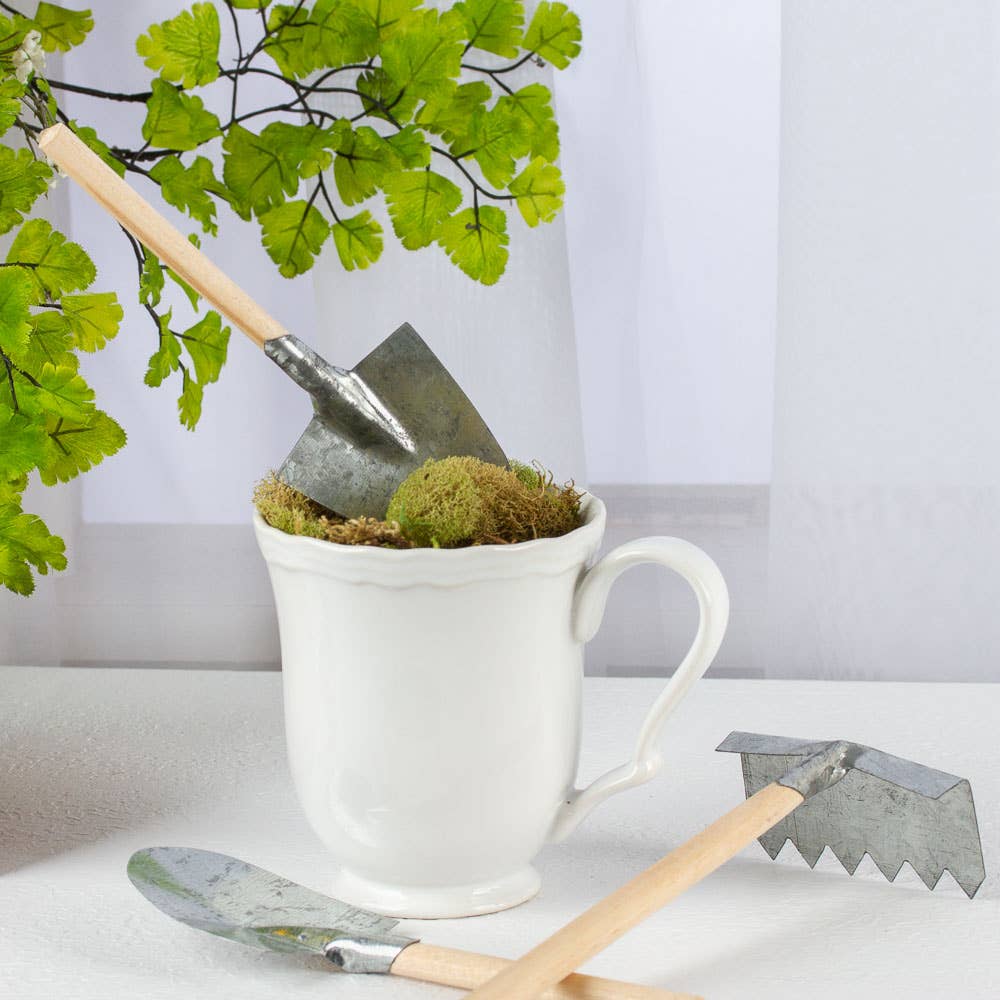 Factory Direct Craft – wholesale Trädgårdsverktyg – 7-tums galvaniserat trädgårdsverktygsset med 3 delar3