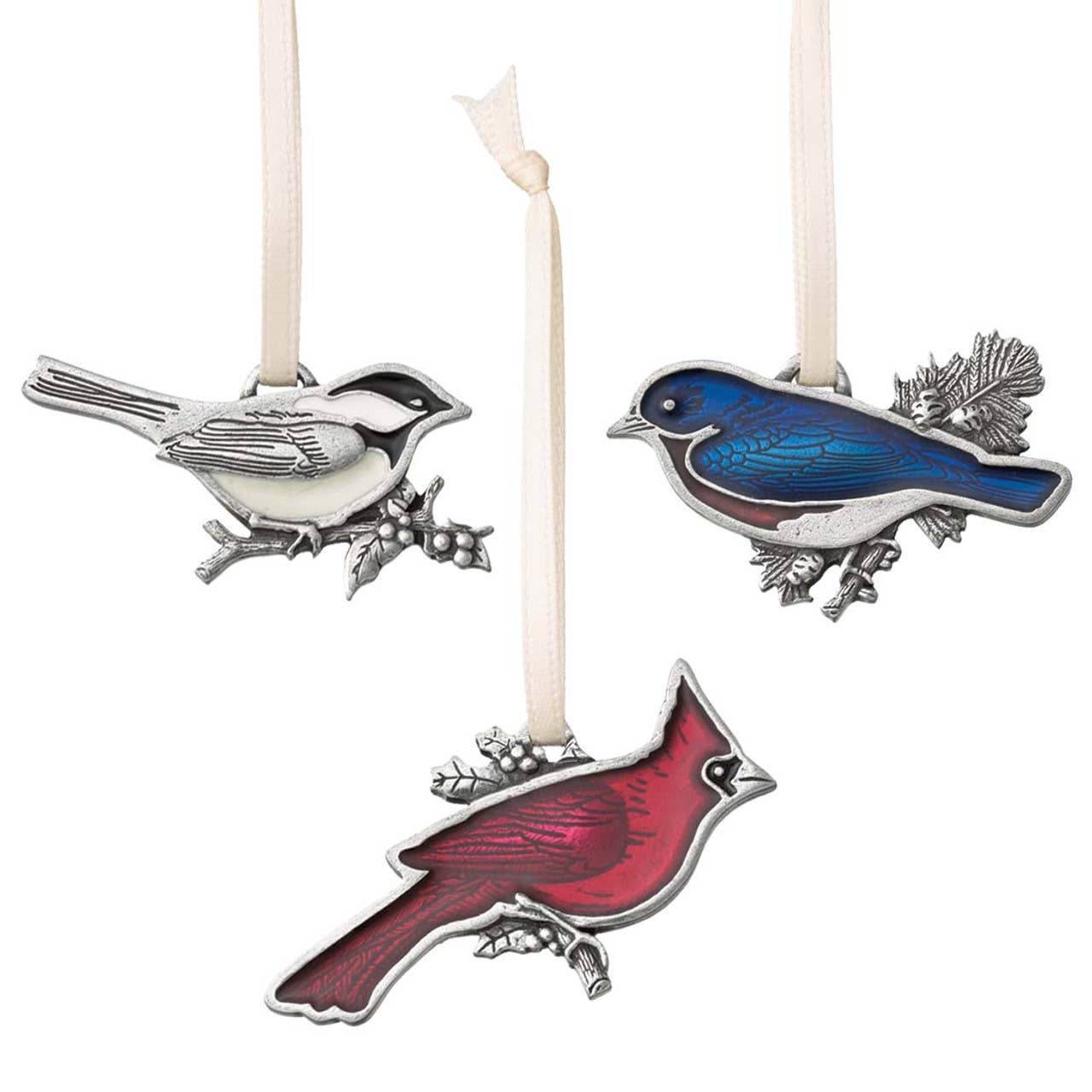 Danforth Pewter - Wholesale Ornament Set - Songbirds Ornament Collection0