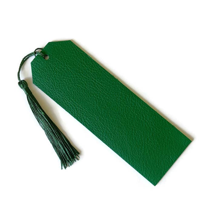 Green Leather Bookmark for wholesale by Absolutely EVO