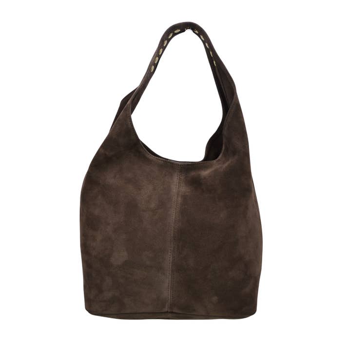 Ines - Studs Suede Chestnut for wholesale by Claudia Firenze