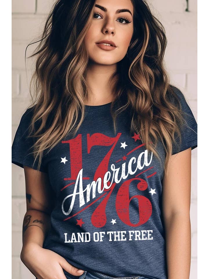 COLORBEAR - Wholesale T-Shirt (Graphic) - Women's - America 1776 Graphic Plus Tee