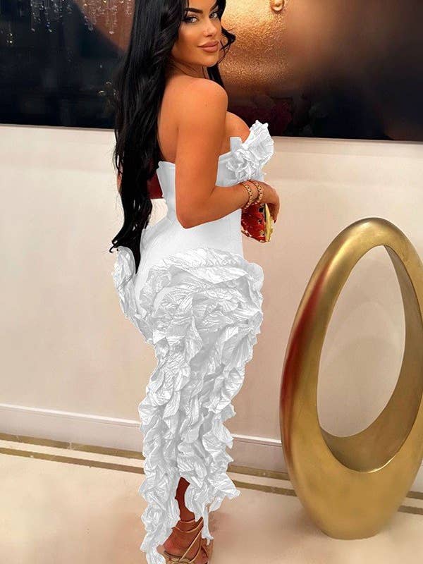 Aria Romance - Wholesale Gown - Women's - Strapless Peplum Waist Gown5