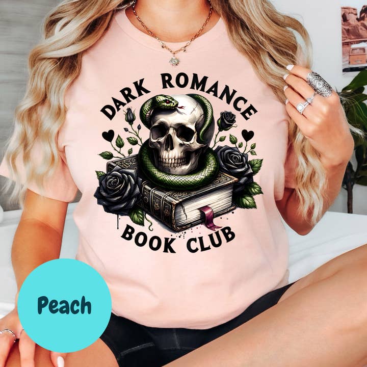 Purely Bookish – wholesale T-shirt (graphic) – women's – Dark Romance Book Club Shirt – Gothic Romance Reader Tee – Skull and Snake Bookish Graphic Tee – Spicy Book Lover Gift – Morally Gray Men Shirt6