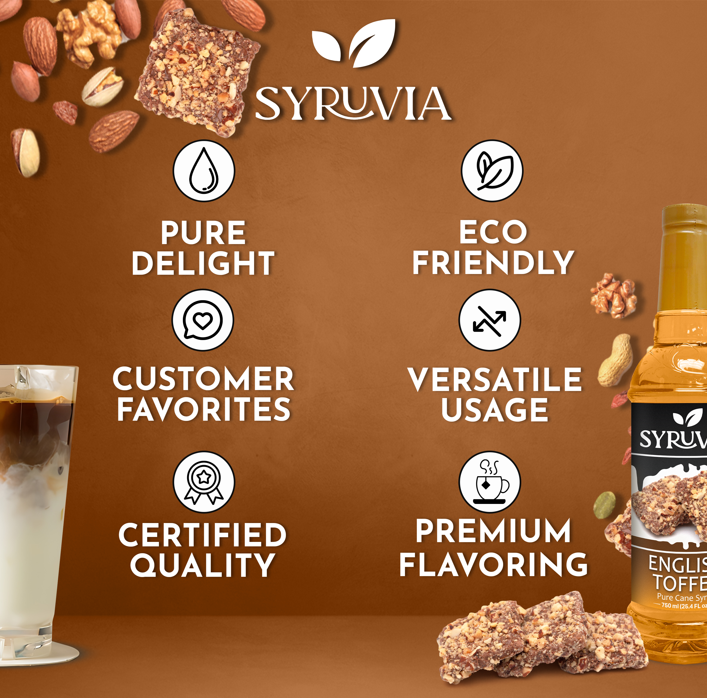 Syruvia - Wholesale Flavored Syrup - English Toffee Syrup4