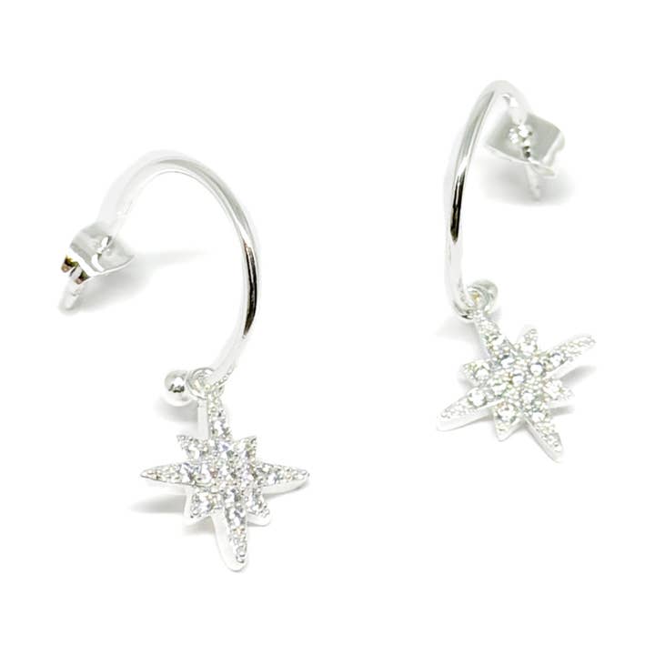 Krista Star Earrings - Silver for wholesale by Clementine Jewellery