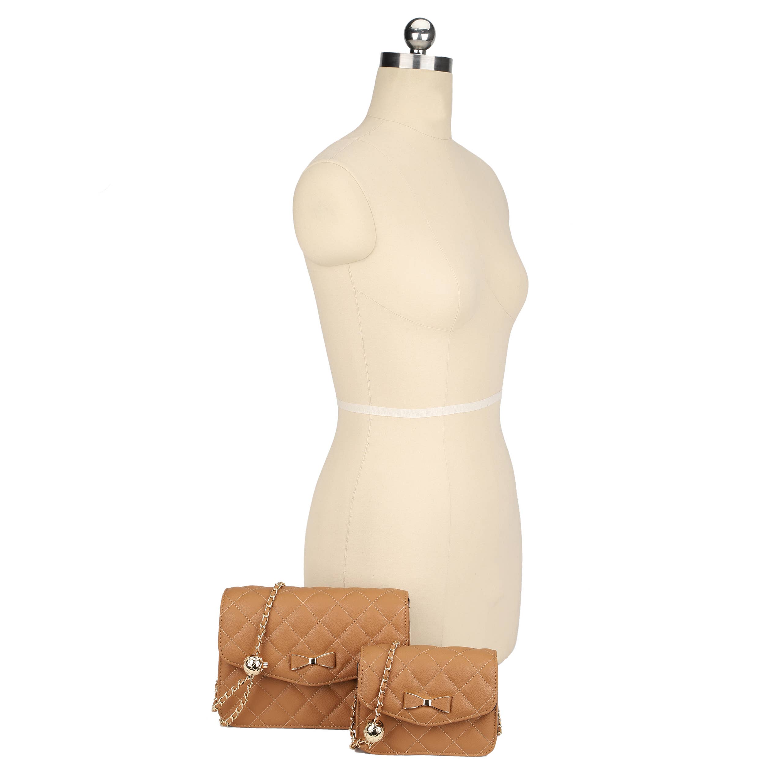 KAYLA+AVA – bolsa tiracolo - Mulher por atacado – Bolsa de tiracolo Anabel 2 em 1 com corrente de bola dourada ajustável6