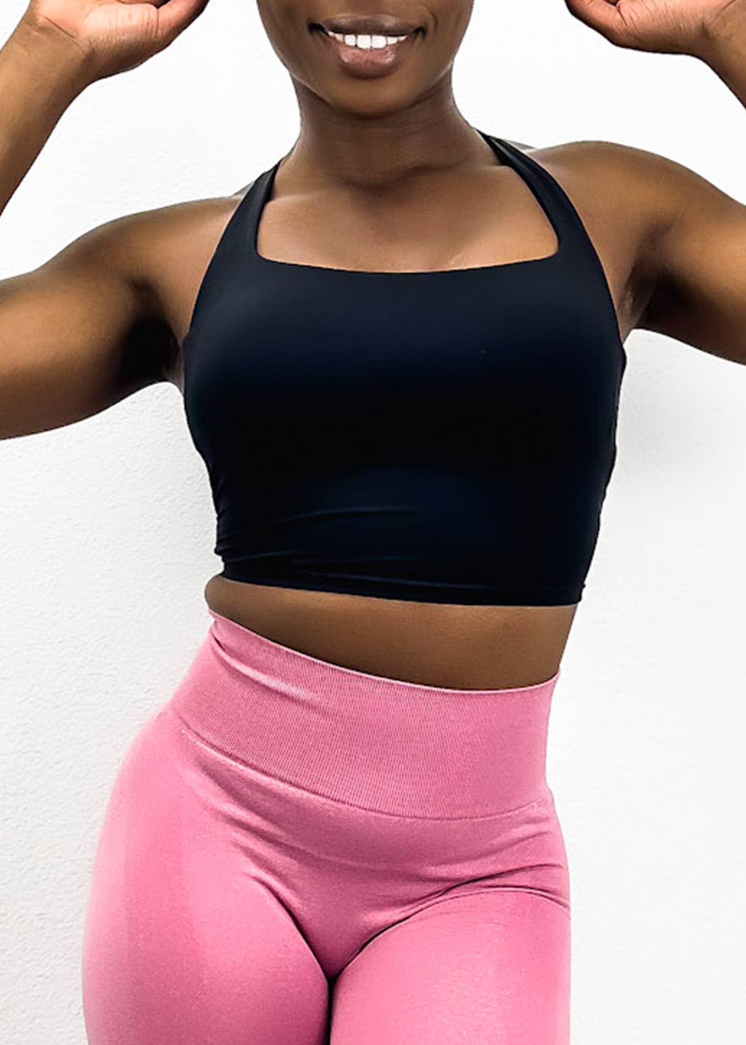 Active by Anna-Kaci - Wholesale Sports Bra - Women's - Square Neck Contouring Lined Open Back Sports Bra Tank12