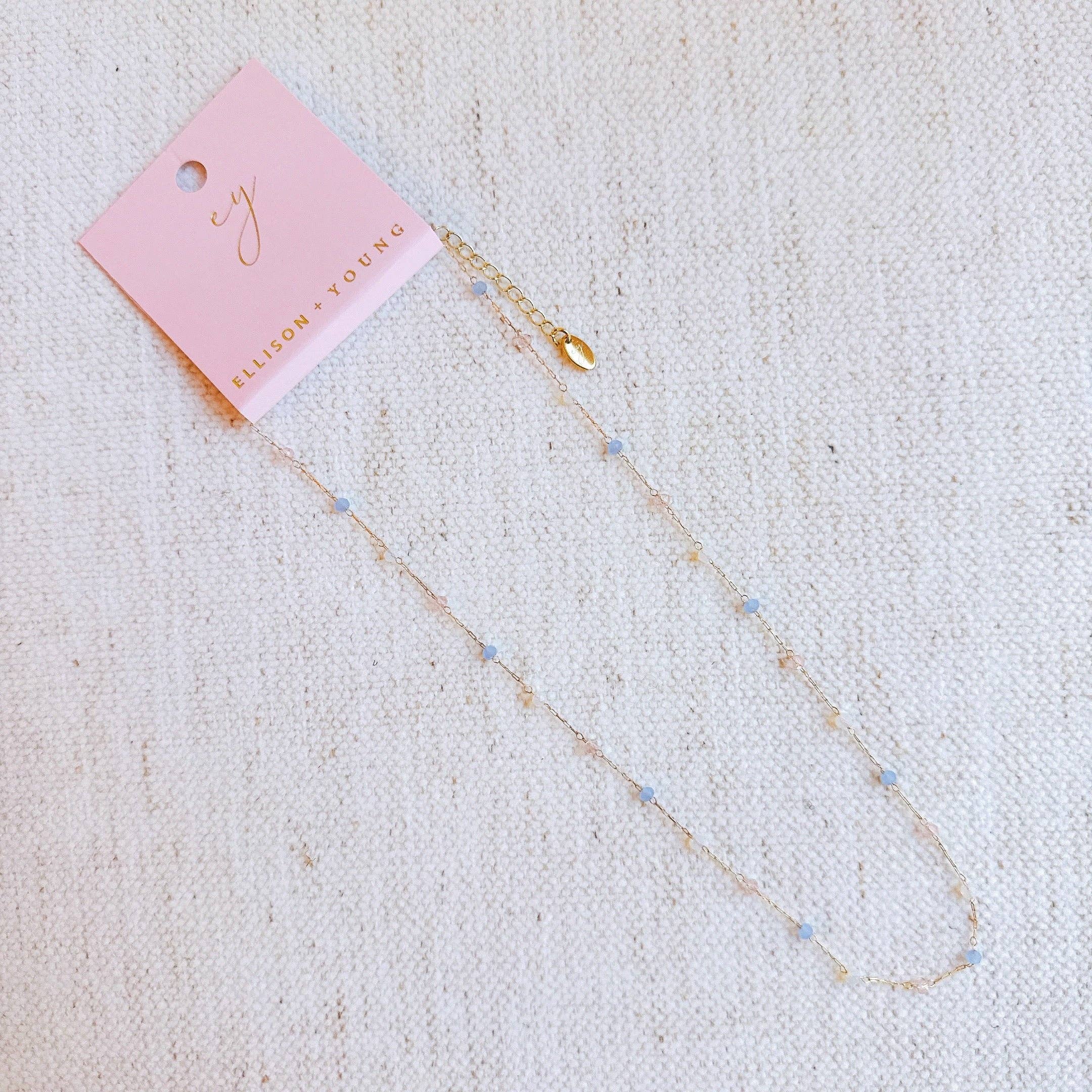Ellison+Young - Wholesale Link & Chain Necklace - Pastel Water Drop Chain Necklace4