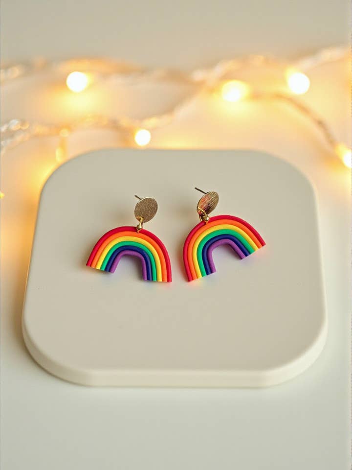 Le pendentif classique arc-en-ciel pour la vente par Clay Dazing