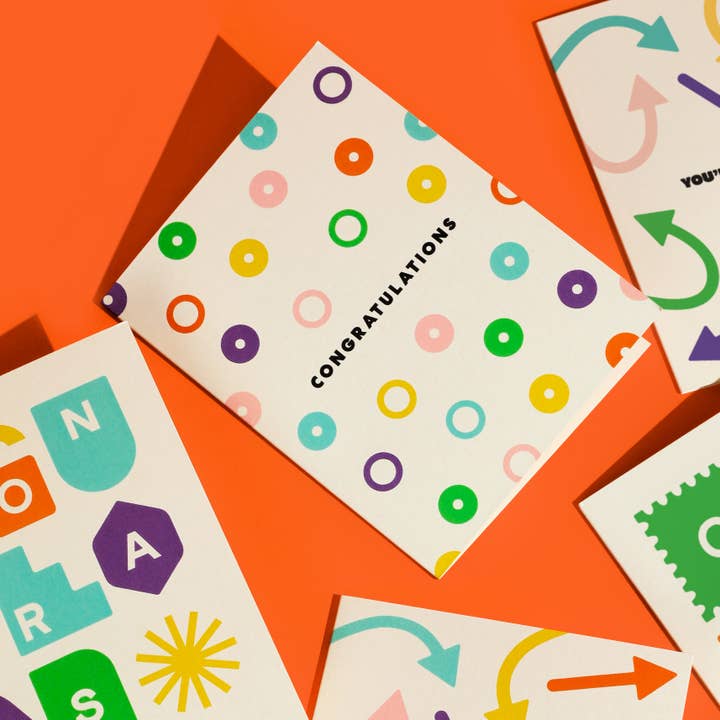 paper&stuff - Wholesale Congratulations Card - Congrats Confetti Greeting Card1