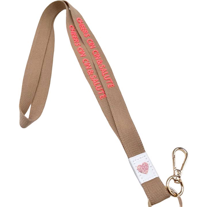 Parsley & Pepper - Wholesale Keychain - Unisex - CHEERS CIN CIN & SALUTE Statement Keychain Lanyard2