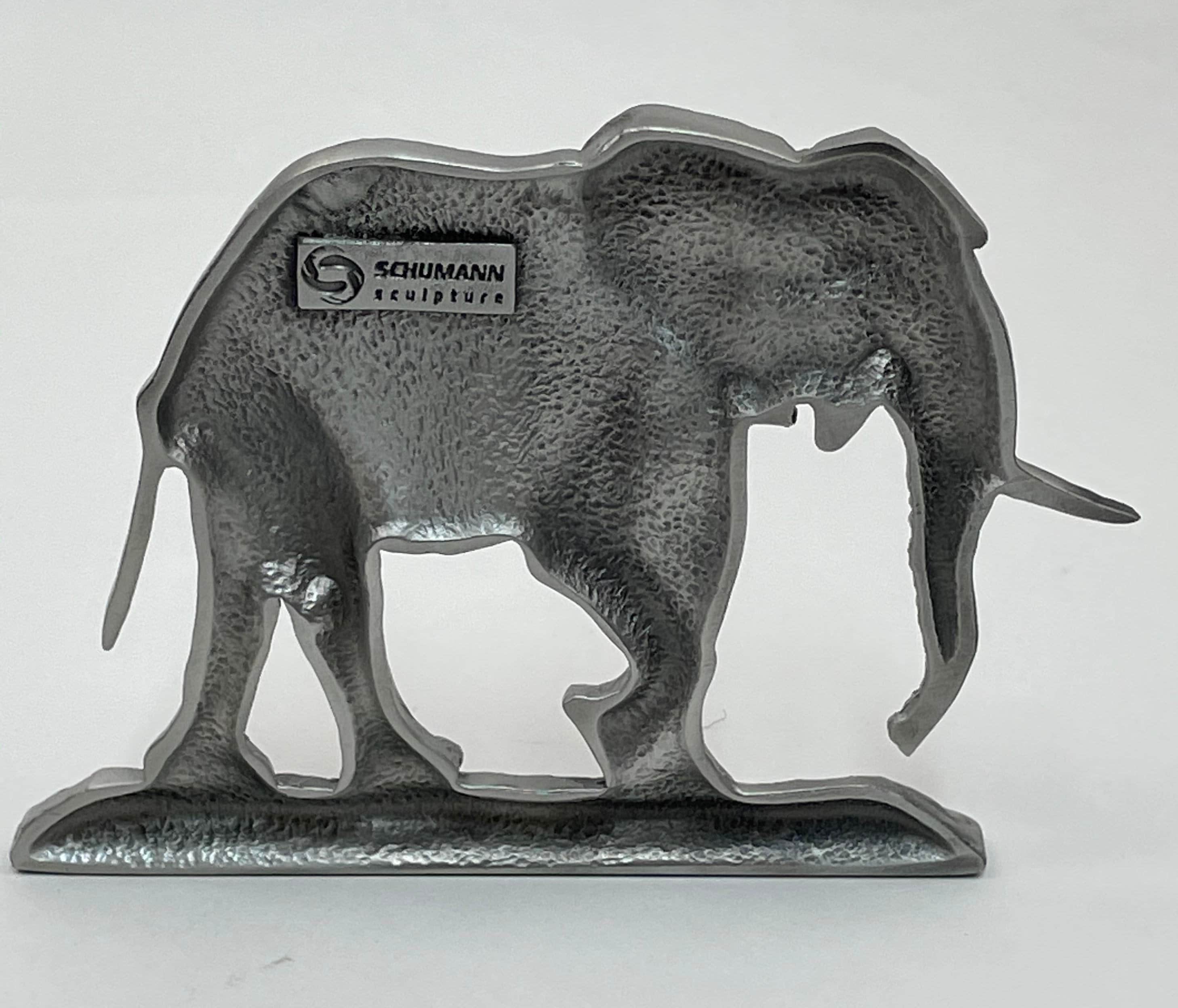 Schumann Sculpture - Wholesale Beeldje/beeldhouwwerk - Tinnen olifantsculptuur, Afrikaans beeldje1