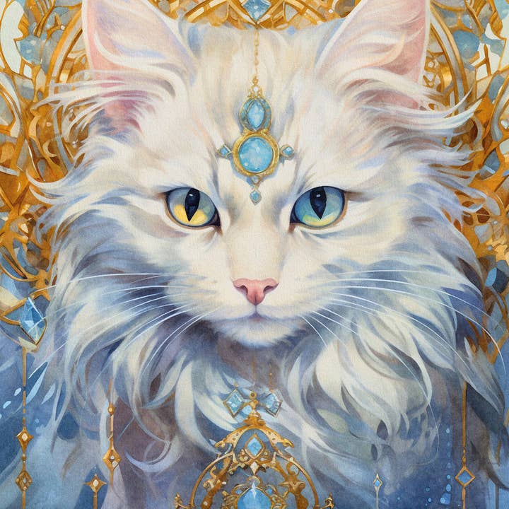 Impresión artística de gato soñador para venta al por mayor de Footle Publishing