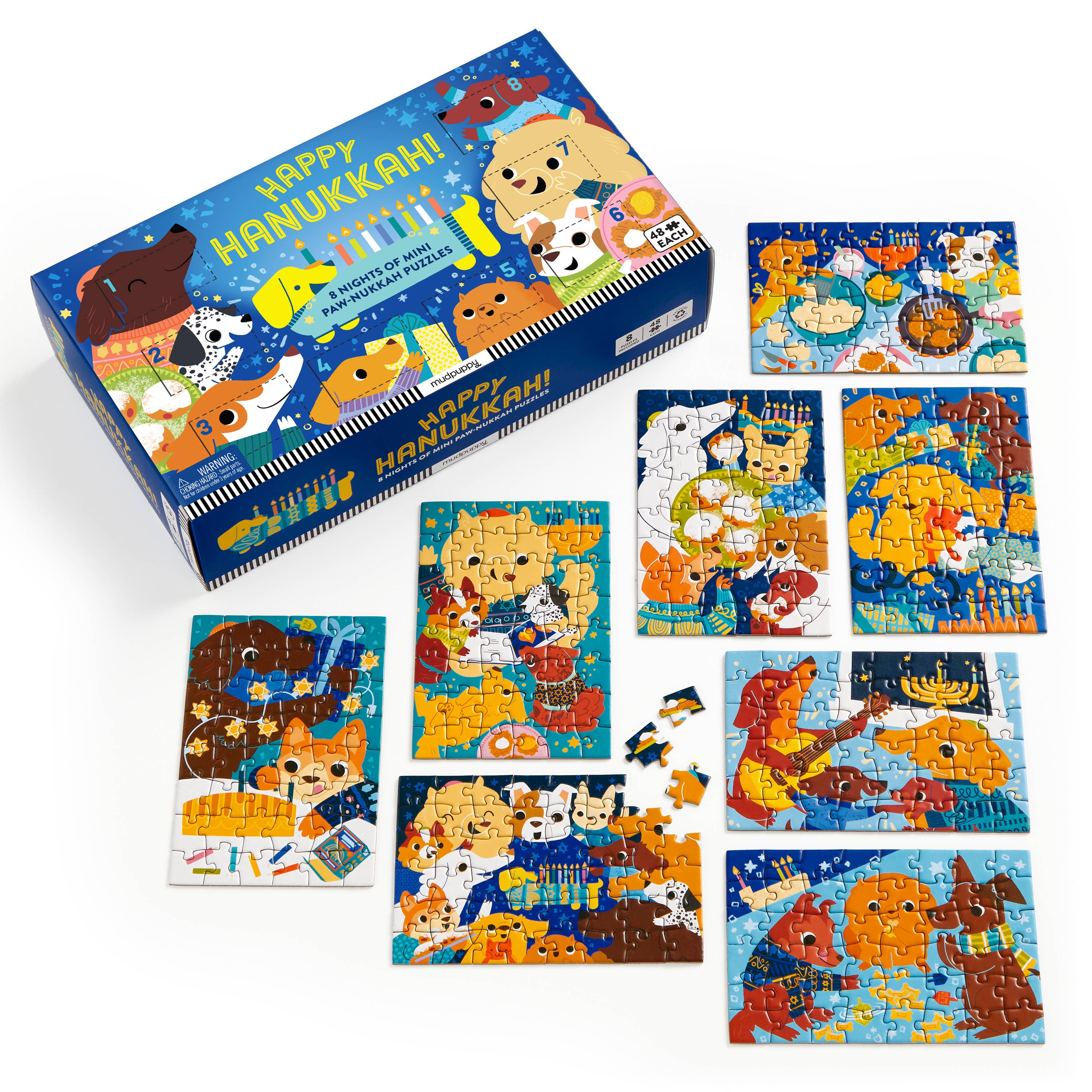Chronicle Books - Wholesale Puzzle - Kids - Happy Hanukkah! Countdown Puzzle Set4