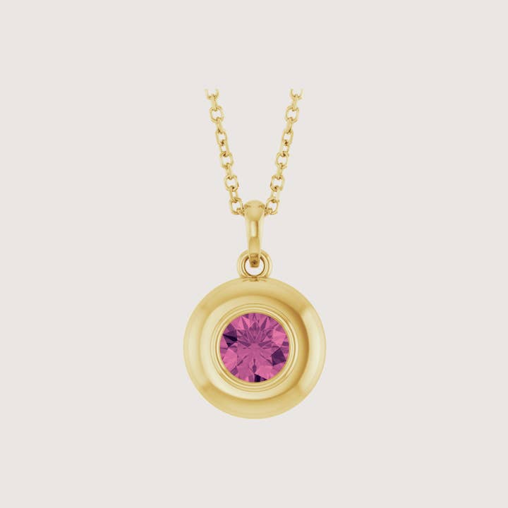 Whxte Atelier - Wholesale Pendant/Charm Necklace - THE HEARTS COMPASS PINK SOLITAIRE NECKLACE0