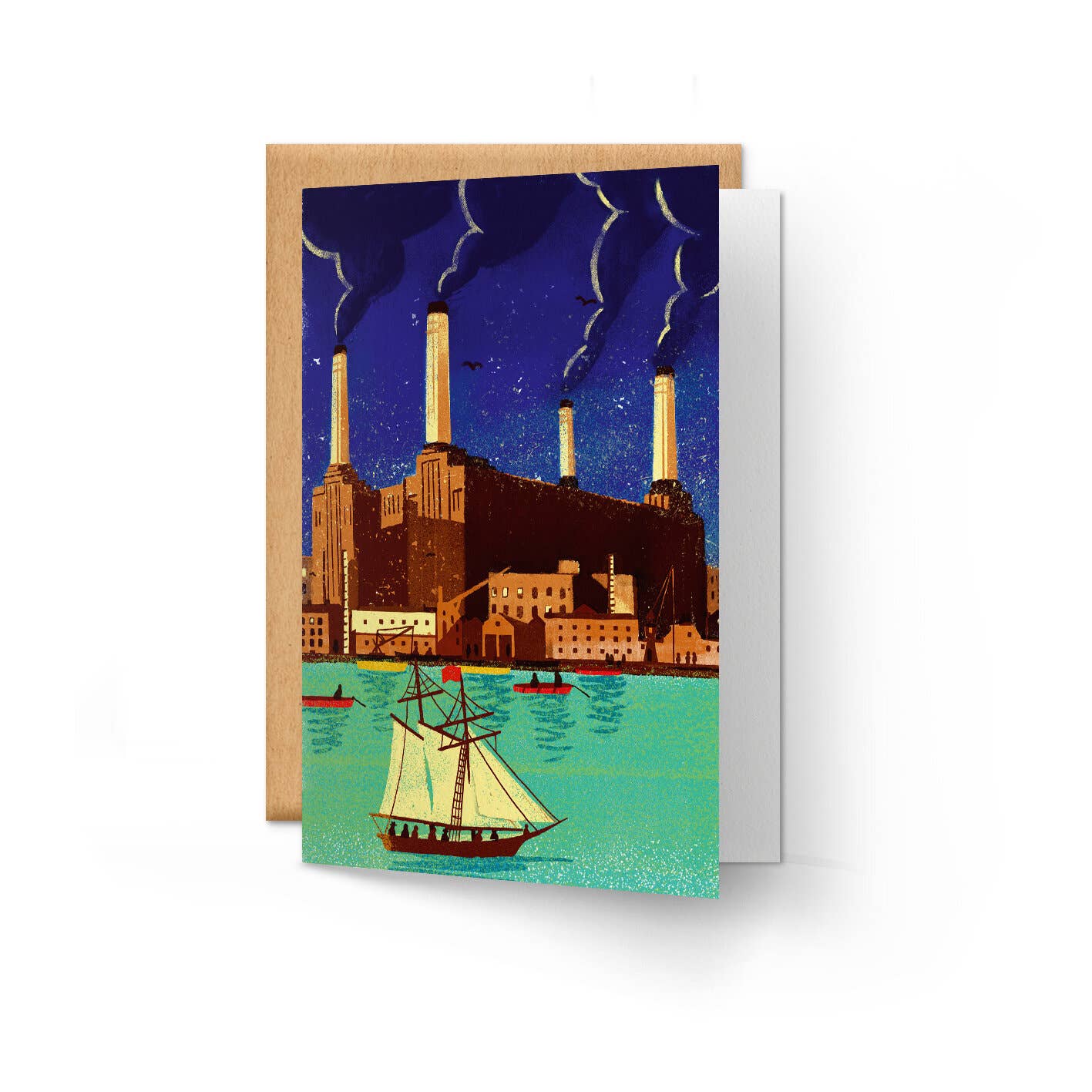 Haskett Prints - Vente Carte de vœux classique - ⚓️ Carte Battersea Shores ⚓️