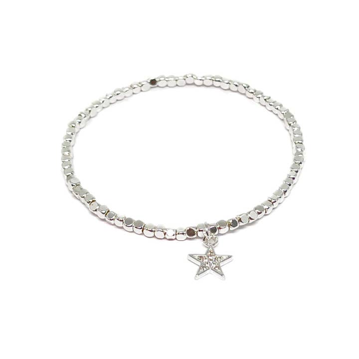 Clementine Jewellery – wholesale Charm/dangle bracelet – Astrid Star Bracelet - Silver