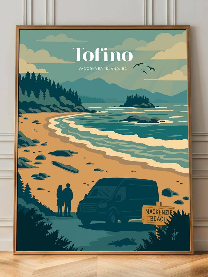 Mackenzie Beach, Tofino Art Print — Vancouver Island Coast for wholesale by la designs