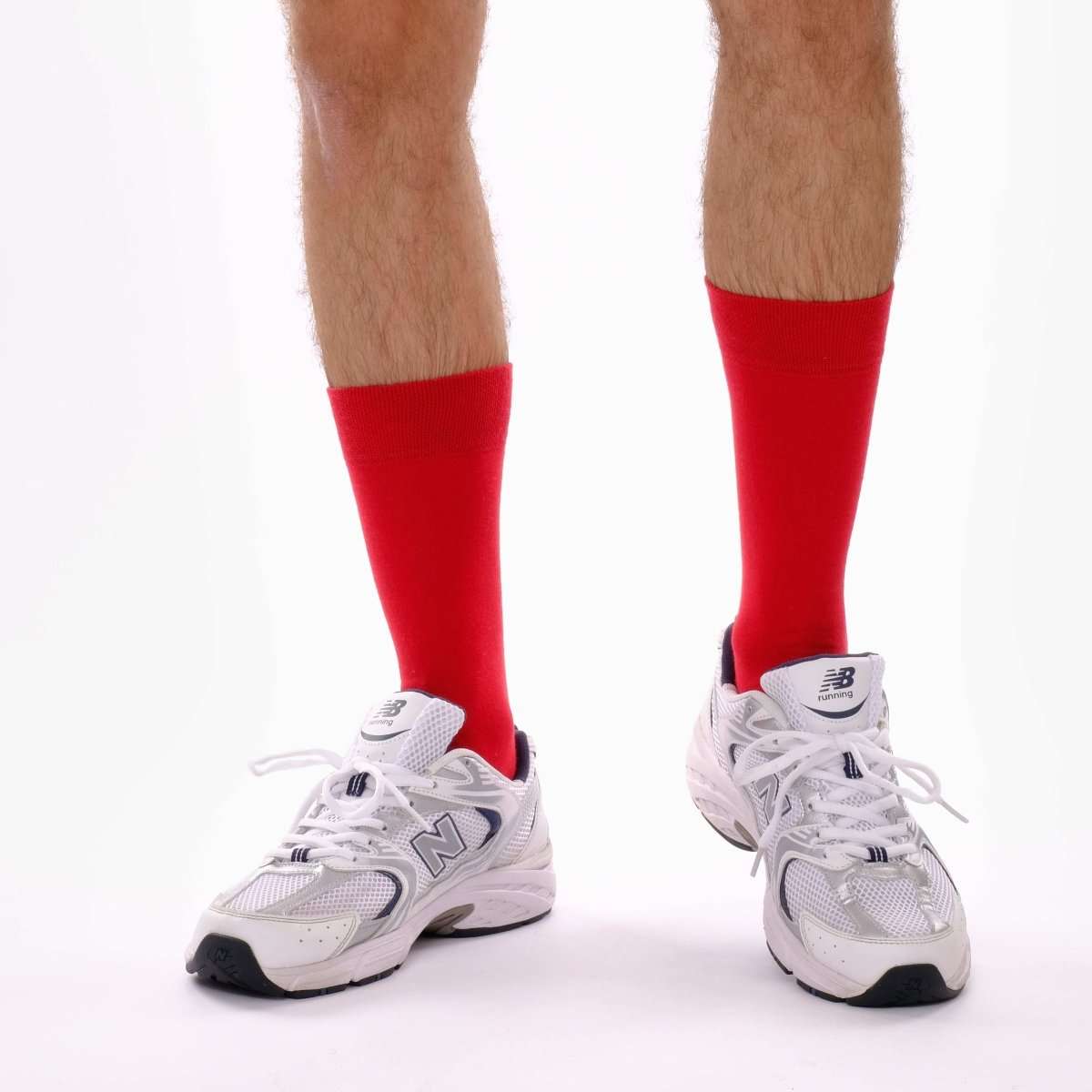 ONESCK - Wholesale Socks - Unisex - Red Organic Cotton Crew Socks4