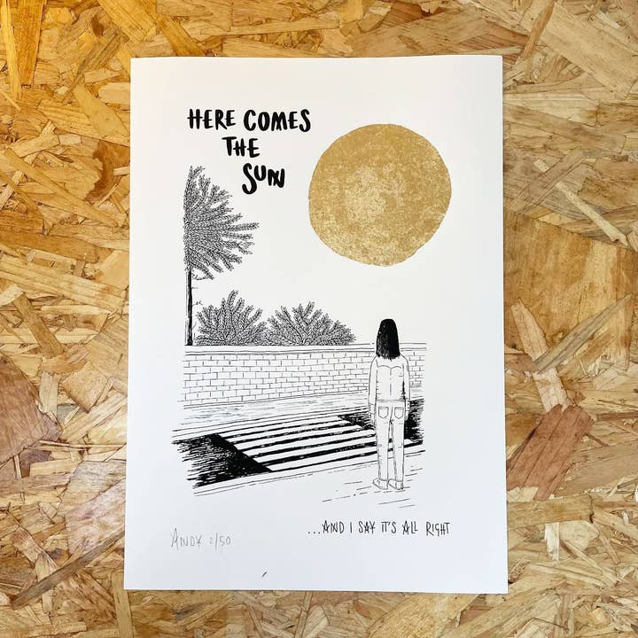 Här kommer solen - Screentryck för wholesale av Reyt Good Illustration