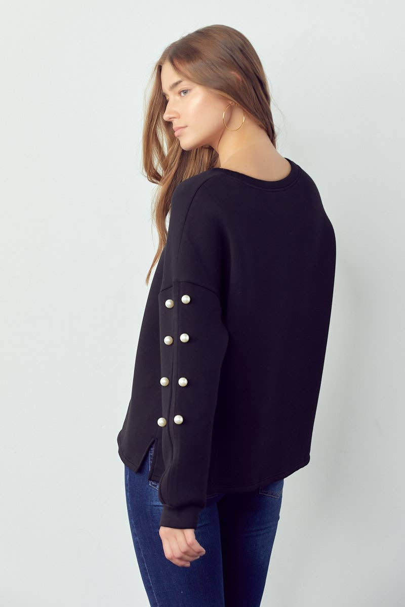 Joh Apparel - Venta al por mayor Jersey corto de punto - Mujer - Top de perlas Katri Stretch French Scuba11