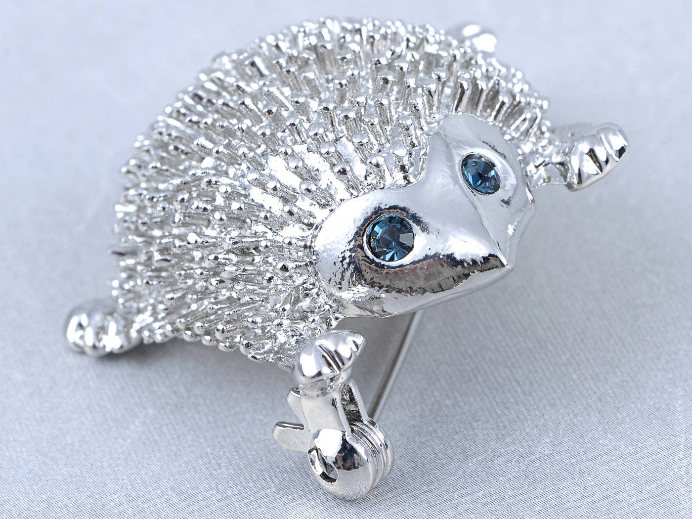 AK Brand - Wholesale Brooch - Blue Hedgehog Porcupine Critter Animal Brooch Pin1