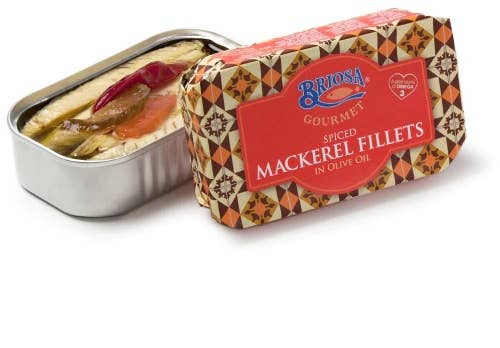 International Loft - Wholesale Tinned Fish - Briosa Gourmet Spiced Mackerel Fillets in Olive Oil2