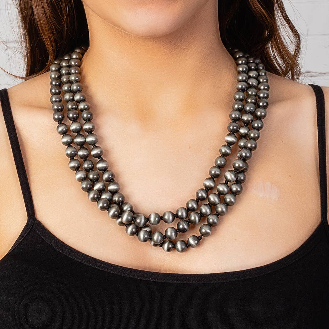 Your Fashion Wholesale - Wholesale Beaded/Pearl Necklace - Layered Navajo Pearl Necklace0